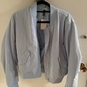 H&M Light Blue Bomber Jacket with Pockets